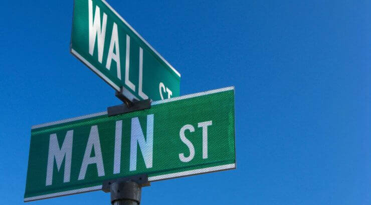 westchester new york mount kisco wall street and main street signs